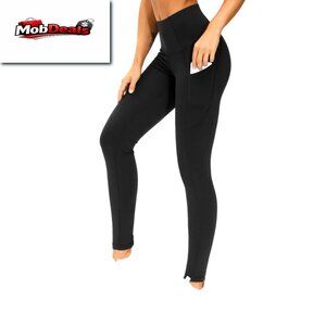 High Waist Yoga Leggings with Pockets, Tummy Control Workout Pants